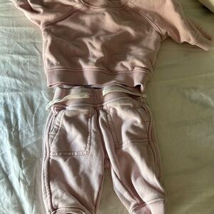 Newborn Pink Cozy Jogger set
